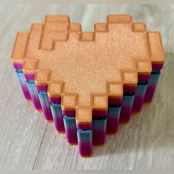 3D Printed Frustration Heart Jewelry Box Valentines Gift - Picture 12 of 15